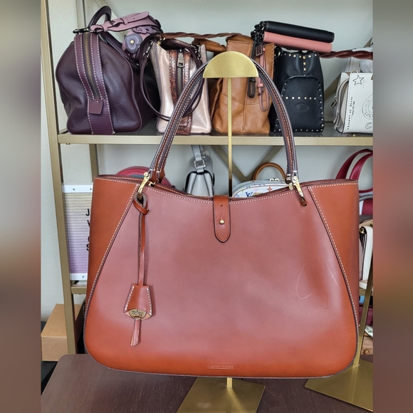 EUC Alto CAMILLA Dooney & Bourke Brown Leather Satchel Bag - Picture 2 of 16